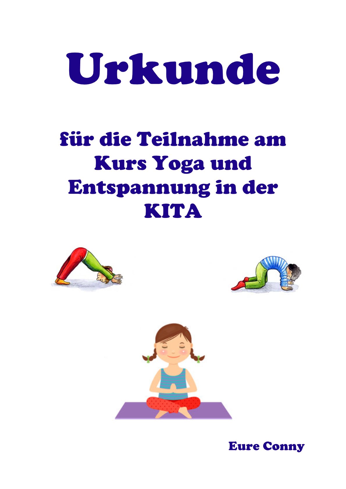 Urkunde Yoga